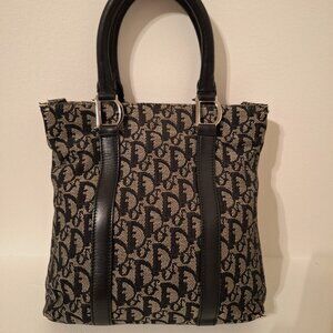Christian Dior Trotter Canvas Black Tote Bag